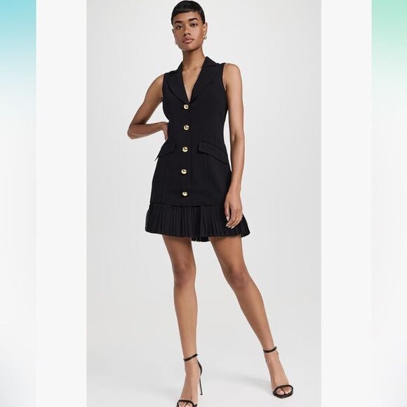 Unworn $495 Cinq A Sept Regan Sleeveless Dress in Black - Picture 1 of 5